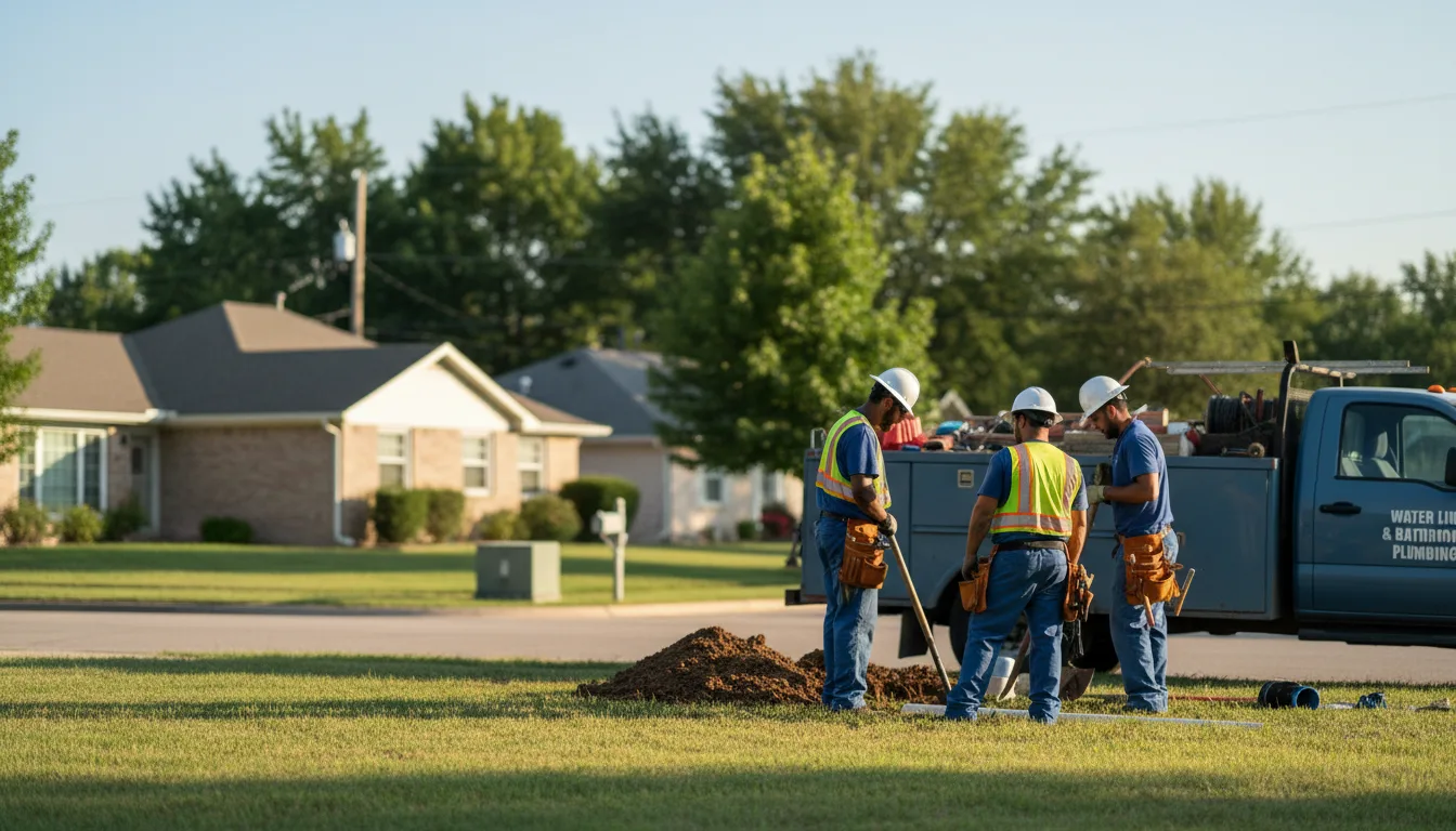 Residential water line and bathroom plumbing service in Abington, MA